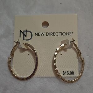 New Directions Gold Hoop Earrings